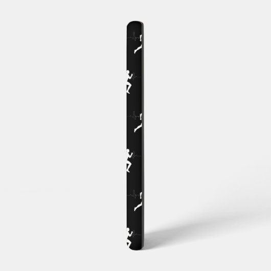 Man die Runners Silhouette HeartBeat Lijn in werki Samsung Galaxy Hoesje (Linkerkant)