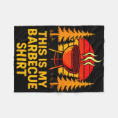 Man dit is barbecue - retro bbq grillen fleece deken (Voorkant (Horizontaal))