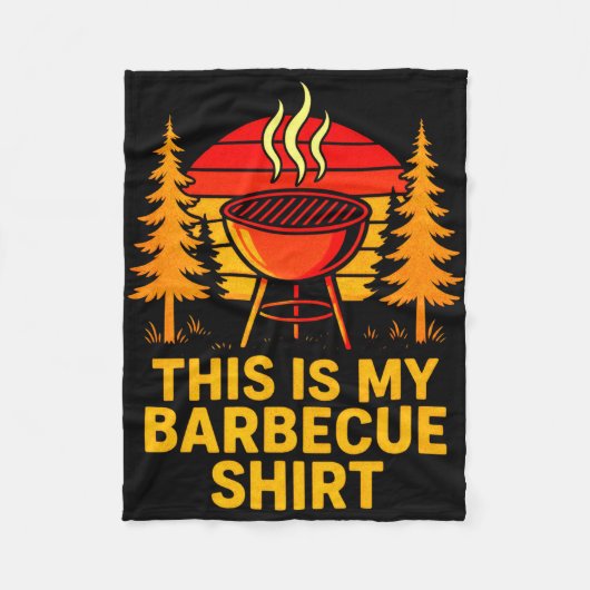 Man dit is barbecue - retro bbq grillen fleece deken (Voorkant)