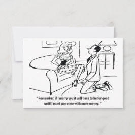 Man doet een goudzoekende vrouw een aanzoek, hilar save the date