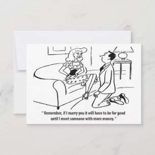 Man doet een goudzoekende vrouw een aanzoek, hilar save the date