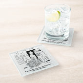 Man doet online winkelen - thuislevering bier glazen onderzetter (Schuin)