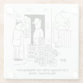 Man doet online winkelen - thuislevering bier glazen onderzetter (Achterkant)