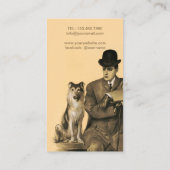 Man Dog Vintage Visitekaartje (Achterkant)