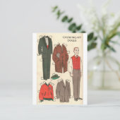  Man Doll Briefkaart (Staand voorkant)