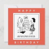 Man Dons Scuba Diving Outfit to Feed Fish Cartoon. Kaart (Voorkant)