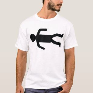 man dood op vloerpictogram t-shirt