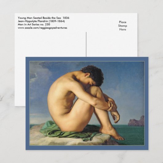 Man door het Zee van Flandrin Briefkaart (Voorkant / Achterkant)