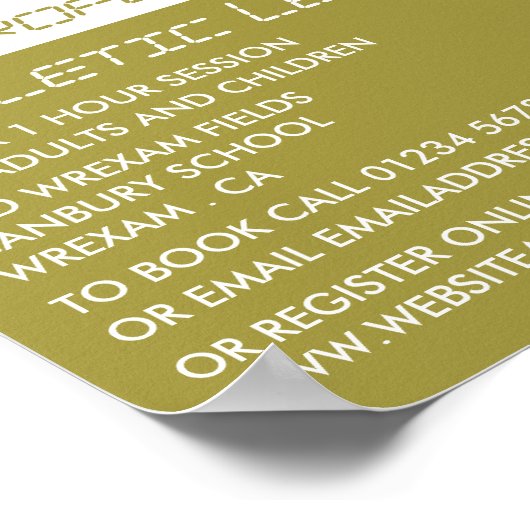 Man draait, Athletics Lesson Adverteren Poster (Hoek)