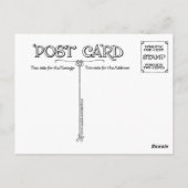 man "DRESSED" CABBAGE-HOOFDKOP Briefkaart (Achterkant)