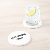 Man drink alleen zandsteen onderzetter (Zijkant)