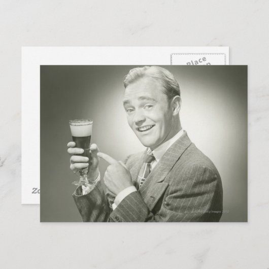 Man Drink Briefkaart (Voorkant / Achterkant)