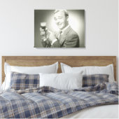 Man Drink Canvas Afdruk (Insitu (Slaapkamer))