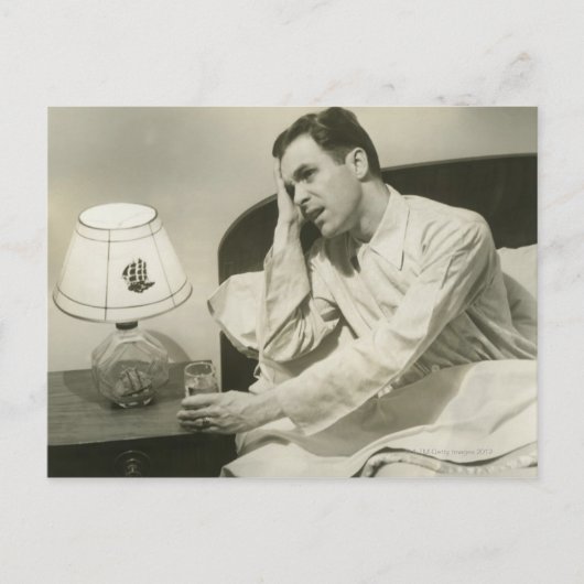 Man Drink water Briefkaart (Voorkant)