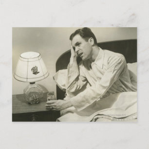 Man Drink water Briefkaart