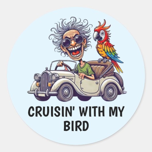 Man Driving Sticker Set (Voorkant)