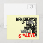 Man dromen van roem... typografisch ontwerp briefkaart (Voorkant / Achterkant)