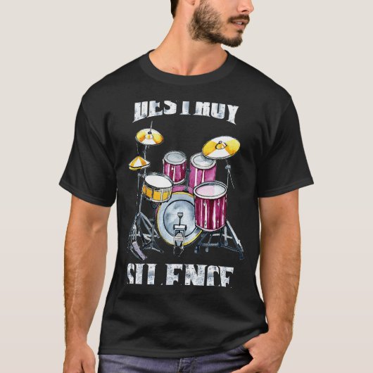 Man Drums Veroestroy Silence T-shirt (Voorkant)