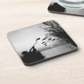 Man Duck Hunting Bier Onderzetter (Linkerzijde)