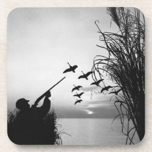 Man Duck Hunting Bier Onderzetter