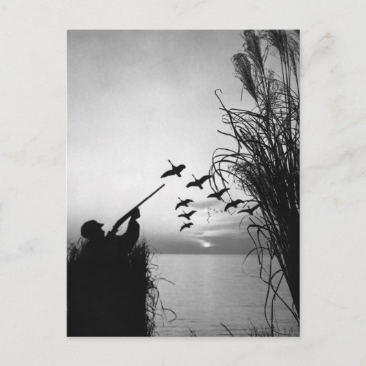 Man Duck Hunting Briefkaart (Voorkant)