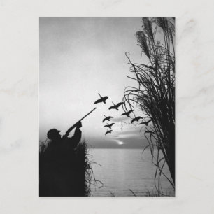 Man Duck Hunting Briefkaart