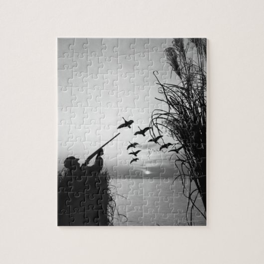 Man Duck Hunting Legpuzzel (Verticaal)