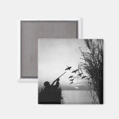 Man Duck Hunting Magneet (Voorkant / Achterkant)