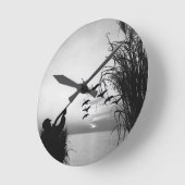 Man Duck Hunting Ronde Klok (Hoek)
