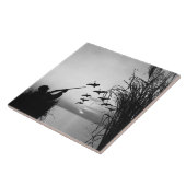 Man Duck Hunting Tegeltje (Zijkant)