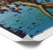 Man Duiken en Dip innemen in het Surf Poster (Hoek)