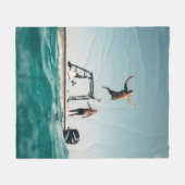 Man duiken op pool fleece deken (Voorkant (Horizontaal))
