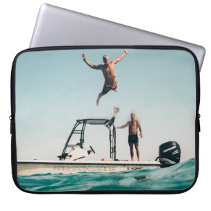 Man duiken op pool laptop sleeve