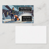 Man duwen van een sneeuwblazer visitekaartje (Voorkant / Achterkant)