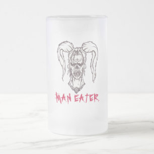 MAN EATER Tall Frosted Mok