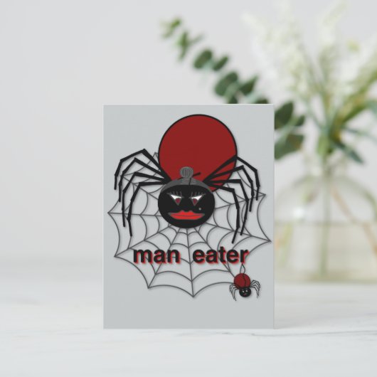 Man-Eating Spider! Briefkaart (Staand voorkant)