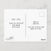 Man Een hond uitlaten grappig en speels Briefkaart (Achterkant)