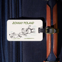 Man Een hond uitlaten grappige speelse naam Bagage