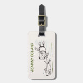 Man Een hond uitlaten grappige speelse naam Bagage Bagagelabel (Voorkant verticaal)