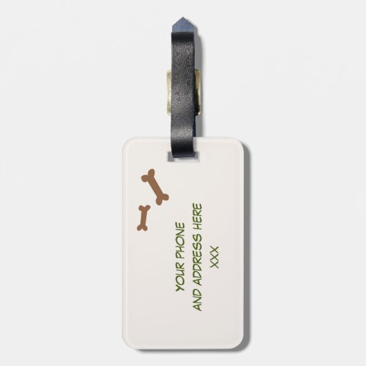 Man Een hond uitlaten grappige speelse naam Bagage Bagagelabel (Achterkant verticaal)