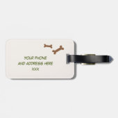 Man Een hond uitlaten grappige speelse naam Bagage Bagagelabel (Achterkant horizontaal)