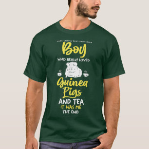 Man Een jongen die van thee en cavia houdt T-shirt