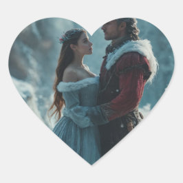 Man een mooi meisje afbeelding hart sticker