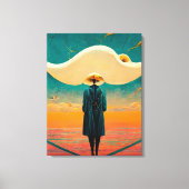 Man Een Pet dragen Canvas Afdruk (Voorkant)