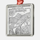 Man Een veld ploegen Metalen Ornament (Links)