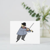 Man Een Violin afspelen Briefkaart (Staand voorkant)