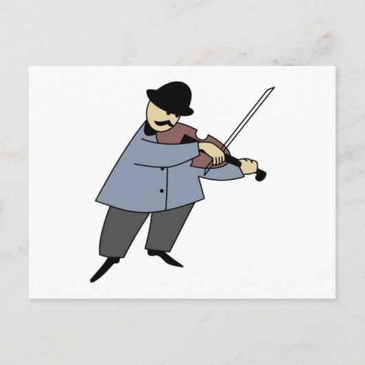Man Een Violin afspelen Briefkaart (Voorkant)