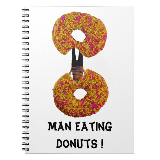 Man eet Donuts! Notitieboek (Voorkant)