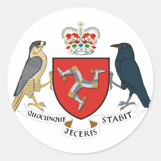 man embleem ronde sticker (Voorkant)