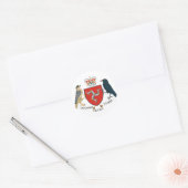man embleem ronde sticker (Envelop)